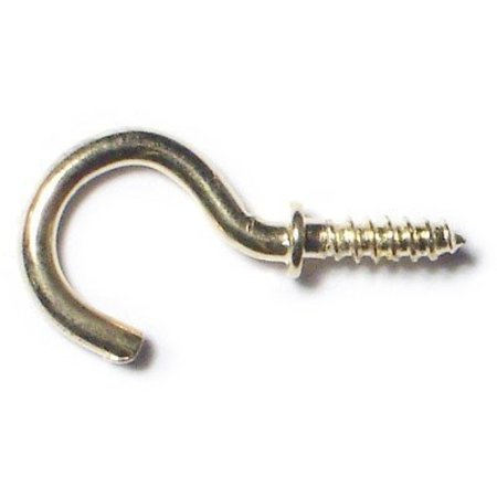 MIDWEST FASTENER 3/8" x 5/8" Brass Cup Hooks 100PK 51019